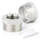 Bucha hexagonal redutora TAISHER 304 de aço inoxidável 2NPT macho x 1NPT fêmea