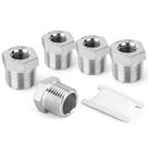 Bucha hexagonal redutora TAISHER 304 de aço inoxidável 3/4 NPT macho x 1/4 NPT fêmea