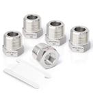 Bucha hexagonal redutora TAISHER 304 de aço inoxidável 3/8 macho NPT para 1/8 fêmea NPT