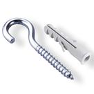 Bucha Nylon 12mm com Gancho Zincado 7,5x85 com 2 Peças - GAN395 - FOX MIX