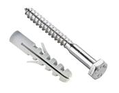 Bucha Nylon Com Anel 10mm Parafuso Cabeça Sext. 2 Peças 2798 Bemfixa 13565