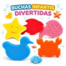 Bucha Para Banho Bebê Espuma Criança Infantil Esponja Divertida Kit Com 5 ou 10 Unidades Natusbaby