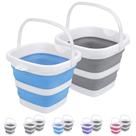 Bucket Craftend dobrável 5L 1,3 galão sem BPA cinza/azul