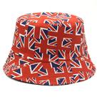 Bucket Hat British Flags Anime Unissex Casual Beach Fisherma