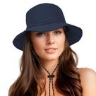 Bucket Hat Durio Waterproof para mulher UPF 50+ Sun Hat Navy
