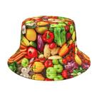Bucket Hat Fruits Anime Unissex Beach Sun Poliéster 58-60cm