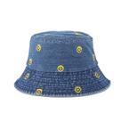 Bucket Hat Jeans Anime, Unissex, Casual, Proteção Solar na Praia