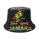 Bucket Hat Ones adora a pesca de praia unissex de anime da Jamaica Bucket Hat Ones adora a pesca de praia unissex de anime da Jamaica