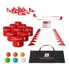 Bucketgolf 9 Hole Bundle - Jogo de golfe ao ar livre para todas as idades. Adultos, crianças, família. Jogue em qualquer lugar - quintais, praia, parque, quintal. Inclui 2 clubes (1 RH + 1 LH)