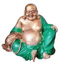 Buda Da Sorte Chinês Sorridente Prosperidade Amuleto Resina