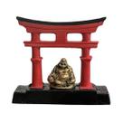 Buda Decoração Torii Portal Japonês Estátua Enfeite Resina