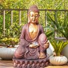 Buda Decorativo Estátua Grande Enfeite Sala Jardim Resina