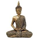 Buda Hindu Tailandês Deus Riqueza Enfeite de Resina Dourado