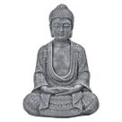 Buda Hindu Tailandês Imagem Enfeite De Resina Cinza Cimento