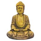 Buda Hindu Tailandês Imagem Enfeite Decoração Resina Amarelo