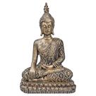 Buda Hindu Tibetano Estátua Grande de Resina 33x20 Dourado