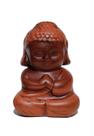 Buda Hindu Tibetano Tailandês Em Cerâmica Marrom com 17cm Buda Hindu Tibetano Tailandês Em Cerâmica Marrom com 17cm
