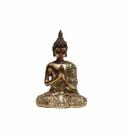 Buda Hindu Tibetano Tailandês Em Resina Dourado Brilho 12cm