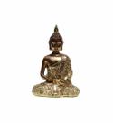Buda Hindu Tibetano Tailandês Em Resina Dourado Brilho 12cm