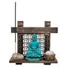 Buda Turquesa Incenso Pedra Japonesa Amor Esperança Vida Paz