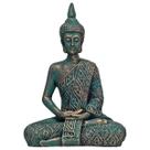 Buda VerdeBronze Hindu Tibetano Estátua Enfeite Resina 20cm Buda VerdeBronze Hindu Tibetano Estátua Enfeite Resina 20cm