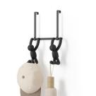 Buddy Cabideiro duplo Porta 2 Ganchos Preto Umbra