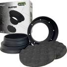 Buffer Silicone Technoise AcousticShield 6.5 Vedação Alto Falante Kit 2 Peças