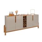 Buffet 190cm 4 Portas com Adega Lizz Casa D Off White/cedro