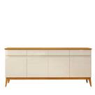 Buffet 190cm Sala Jantar 4 Portas Magnum EDN Off White/Cedro