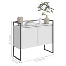 Buffet 2 Portas Compacto Rocky Branco Preto