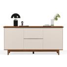 Buffet 2 Portas Flow Off White com Freijo