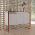 Buffet 3 Portas Rouxe Branco Cobre