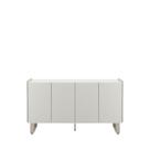 Buffet 4 Portas 2 Prateleiras Arcádia 137 cm - Champanhe c/ Off White Fosco