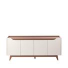 Buffet 4 Portas 2 Prateleiras Pulse 180 cm - Canella c/ Off White Fosco Buffet 4 Portas 2 Prateleiras Pulse 180 cm - Canella c/ Off White Fosco