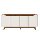Buffet 4 Portas 2 Prateleiras Pulse 180 cm Canella com Off White Fosco