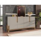 Buffet 4 Portas C- Prateleiras Lizz 1,70 Off-white-cedro