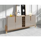 Buffet 4 Portas C- Prateleiras Luna 1,90 Off-white-cedro