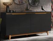 Buffet 4 portas flow preto