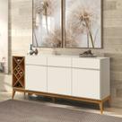 Buffet Adega com 3 Portas e 3 Gavetas em Mdf Cedro Passion Premium