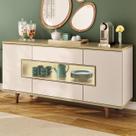 Buffet Aparador 160cm com Led 3 Portas Islam Off/Champanhe H01 - Mpozenato