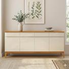 Buffet Aparador 187cm com 4 Portas e 4 Gavetas em MDF Cedro Magnum Premium