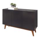 Buffet Aparador Ares 3 Portas Preto - MoveisAqui
