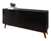 Buffet Aparador Ares 4 Portas Preto - MoveisAqui