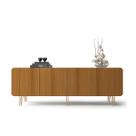 Buffet Aparador Bilbao 4 Portas e Prateleiras 220x75-EdeCasaMoveis
