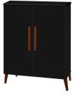 Buffet aparador Colombia 2 portas balcão retrô fechado cor Preto fosco Black