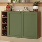Buffet Aparador Com Adega 100cm 2 Portas Vik Madesa 16 Rustic-verde