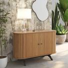 Buffet Aparador Curvo com Canto Arredondado 130cm 2 Portas 100% MDF