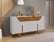 Buffet Aparador Danúbio Off White/Naturalle - Bechara Móveis