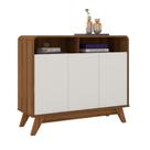 Buffet Aparador Eccos 3 Portas Nature/Off White Fabri Móveis