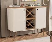 Buffet Aparador Elegance Bar Drink Adega com 2 Portas Nichos 4 Pés em Madeira Pés Palitos Espaço para Garrafas para Sala Cantinho do Café